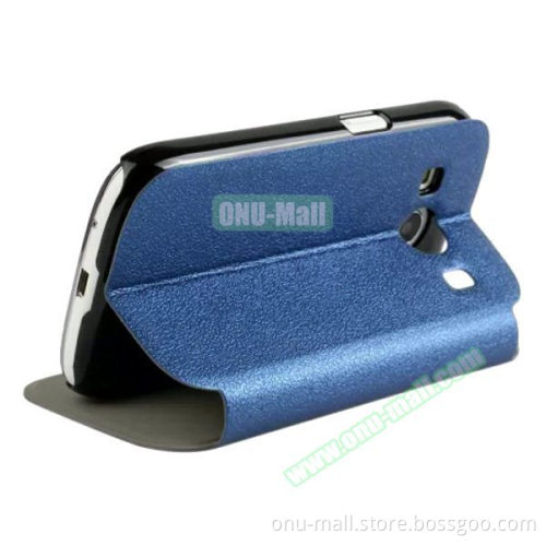 Colorful Ultra Thin Flip Cover Leather Case for Samsung Galaxy Ace 4